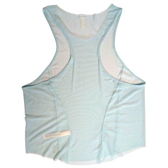 Free People FP Movement Blue Mesh Racerback Crop Workout Tank Top Women Size L - Picture 2 of 10